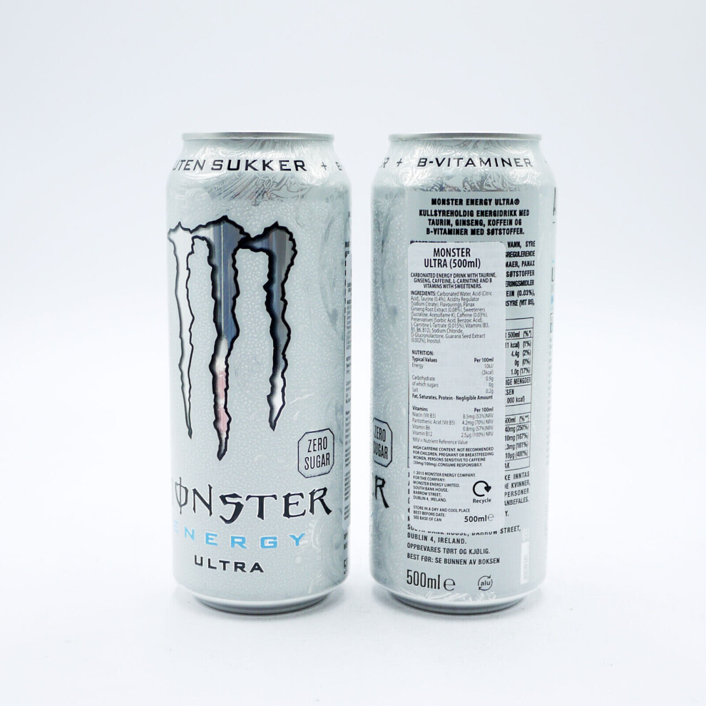 MEGA Monster Energy Ultra Energy Drink (NORWAY) 500ml Pack of 12 Case