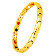 (Gold 4Pcs) Therapy Bracelet Weight Loss Energy Slim Bangle