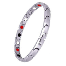 (Silver 4Pcs) Therapy Bracelet Weight Loss Energy Slim Bangle