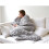 (Blue, S) Chunky Knitted Handmade Thick Blanket 3