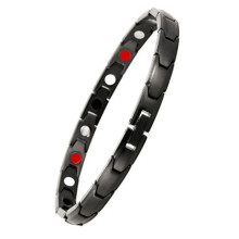 (Black 2Pcs) Therapy Bracelet Weight Loss Energy Slim Bangle