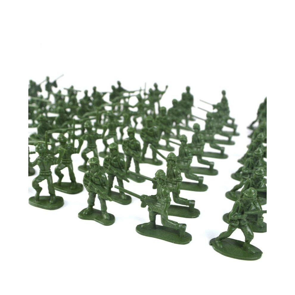 100PCS 5cm Soldier Army Troop Figure Battle War DIY Scene Model