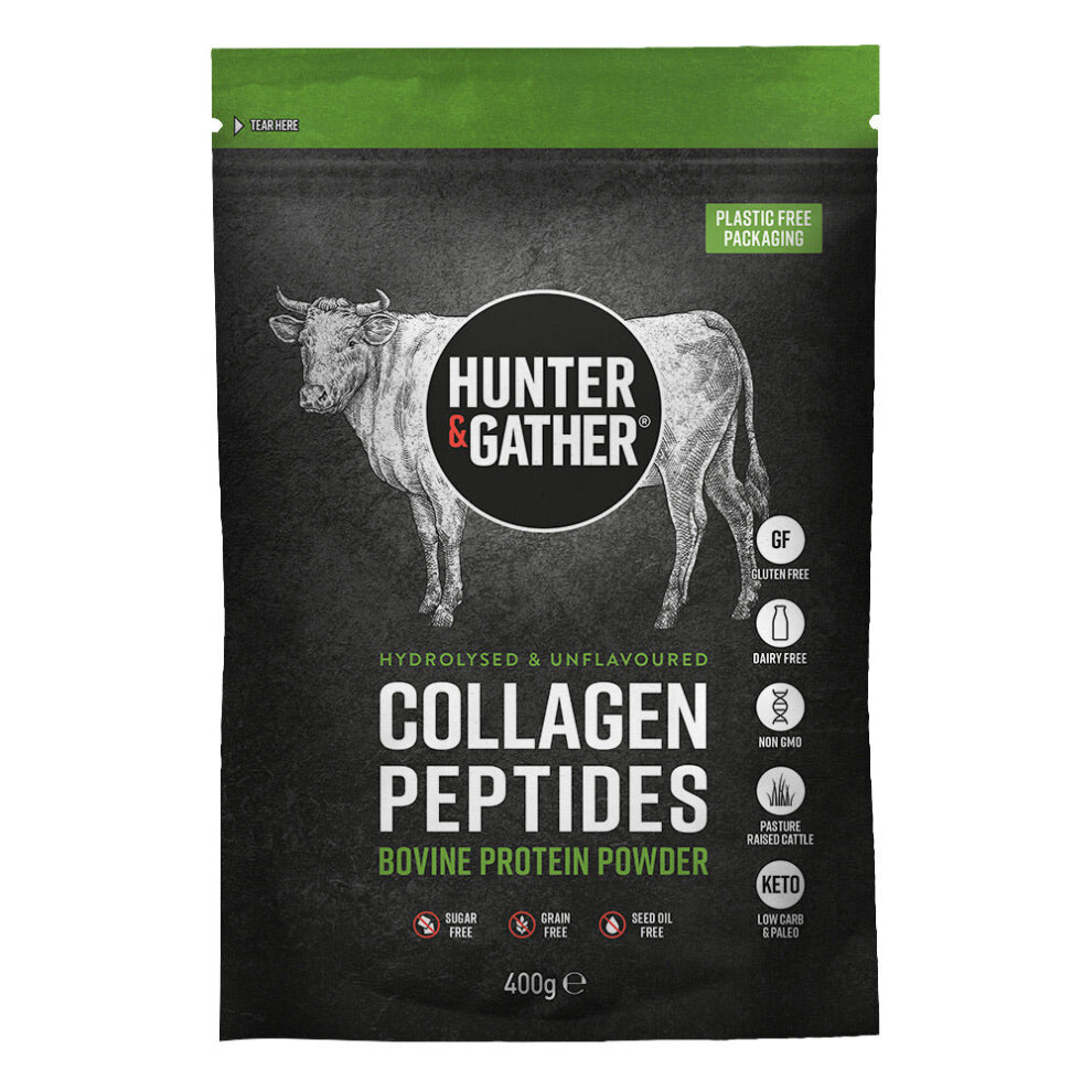 Hunter and Gather 100% Bovine Collagen Protein Powder Unflavoured 400g