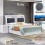(Black , Double ) Ruby High Gloss Storage Bed with Bluetooth Speaker 1