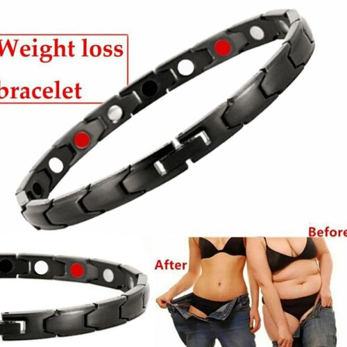 (Black 3Pcs) Therapy Bracelet Weight Loss Energy Slim Bangle 2