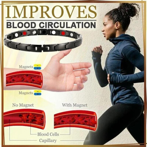 (Black 3Pcs) Therapy Bracelet Weight Loss Energy Slim Bangle 1