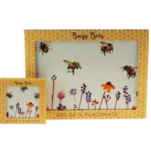 Busy Bumble Bee Place Mats And 4 Coasters (Set of 4)