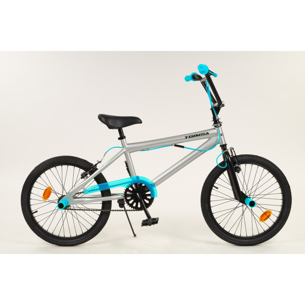 20" BMX Bicycle - Silver and Blue-image-OPC-P9R2CVK-NEW