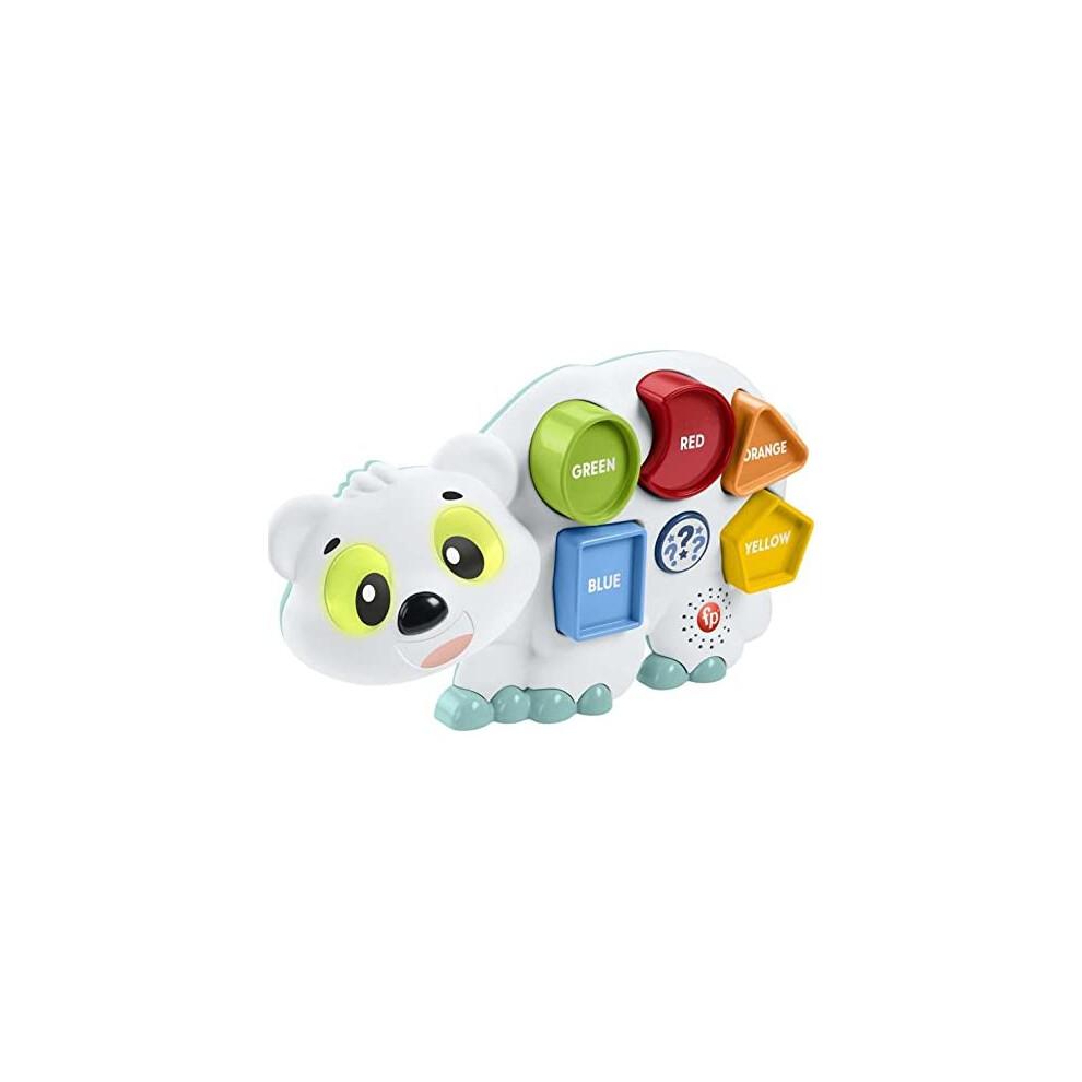 Fisher-Price Linkimals Puzzlin Shapes Polar Bear, Interactive Learning Toy Puzzle with Lights and Music for To