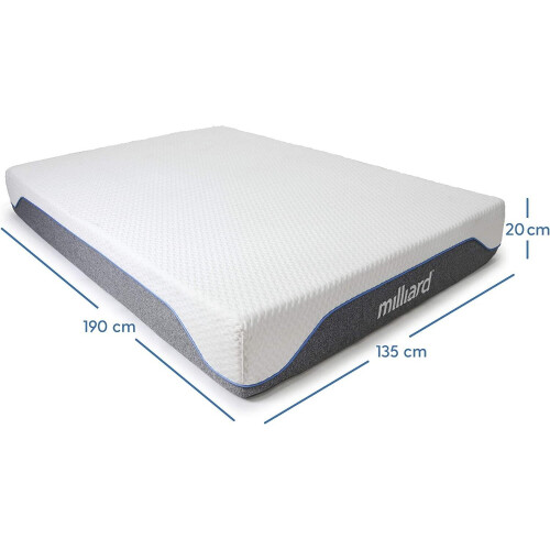 Milliard Double Gel Memory Foam Mattress, 20cm High Density Foam
