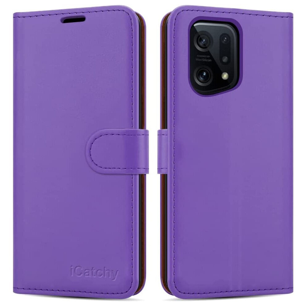 (Lilac) For Oppo Find X5 5G Phone Wallet Book Leather Case Not,Specified 5056298016785