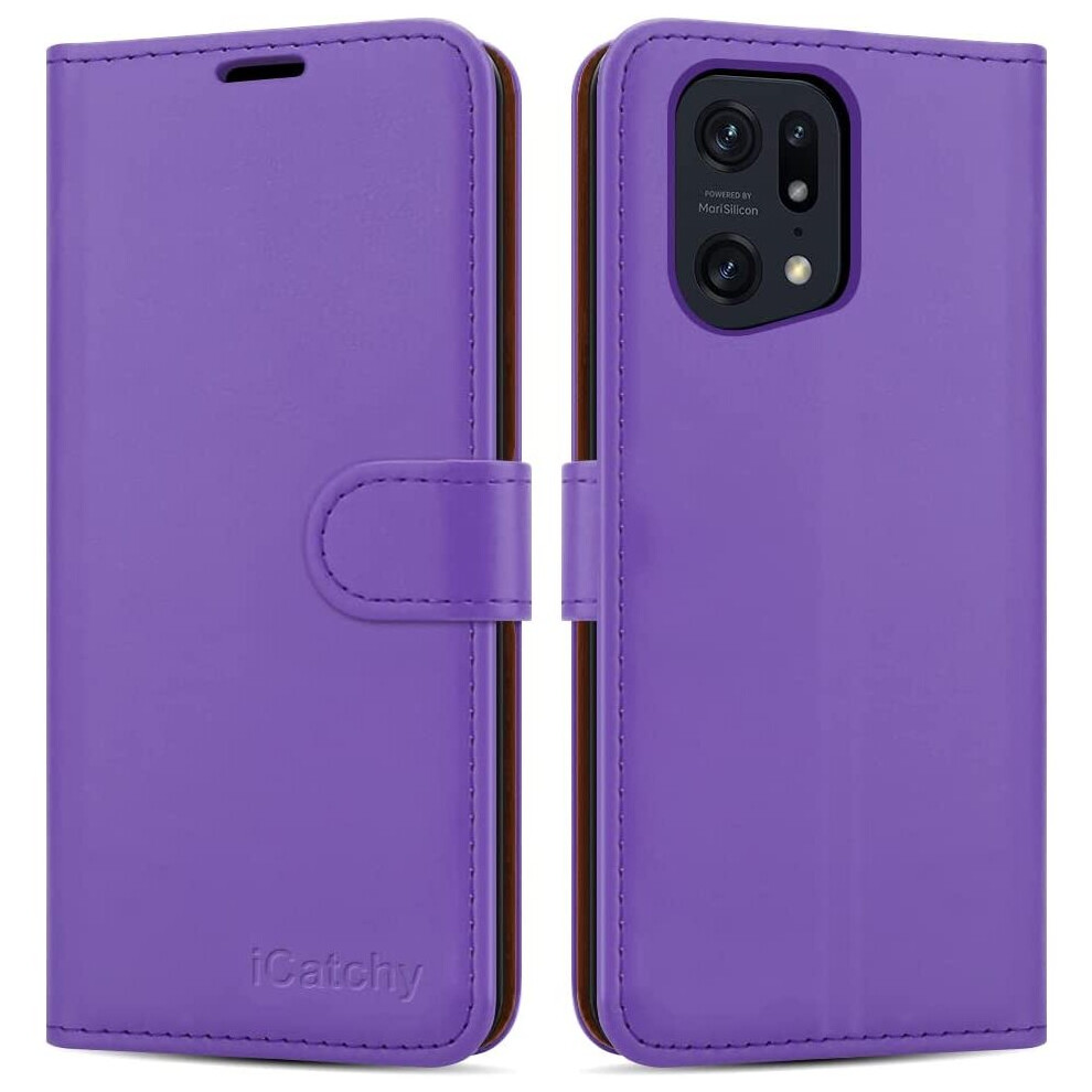 Icatchy (Lilac) Oppo Find X5 Pro 5G Phone Wallet Book Leather Case Not,Specified