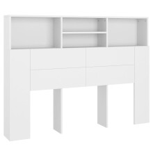 (white) vidaXL Headboard Cabinet Bedroom Bookcase Headboard Furniture Multi Colours