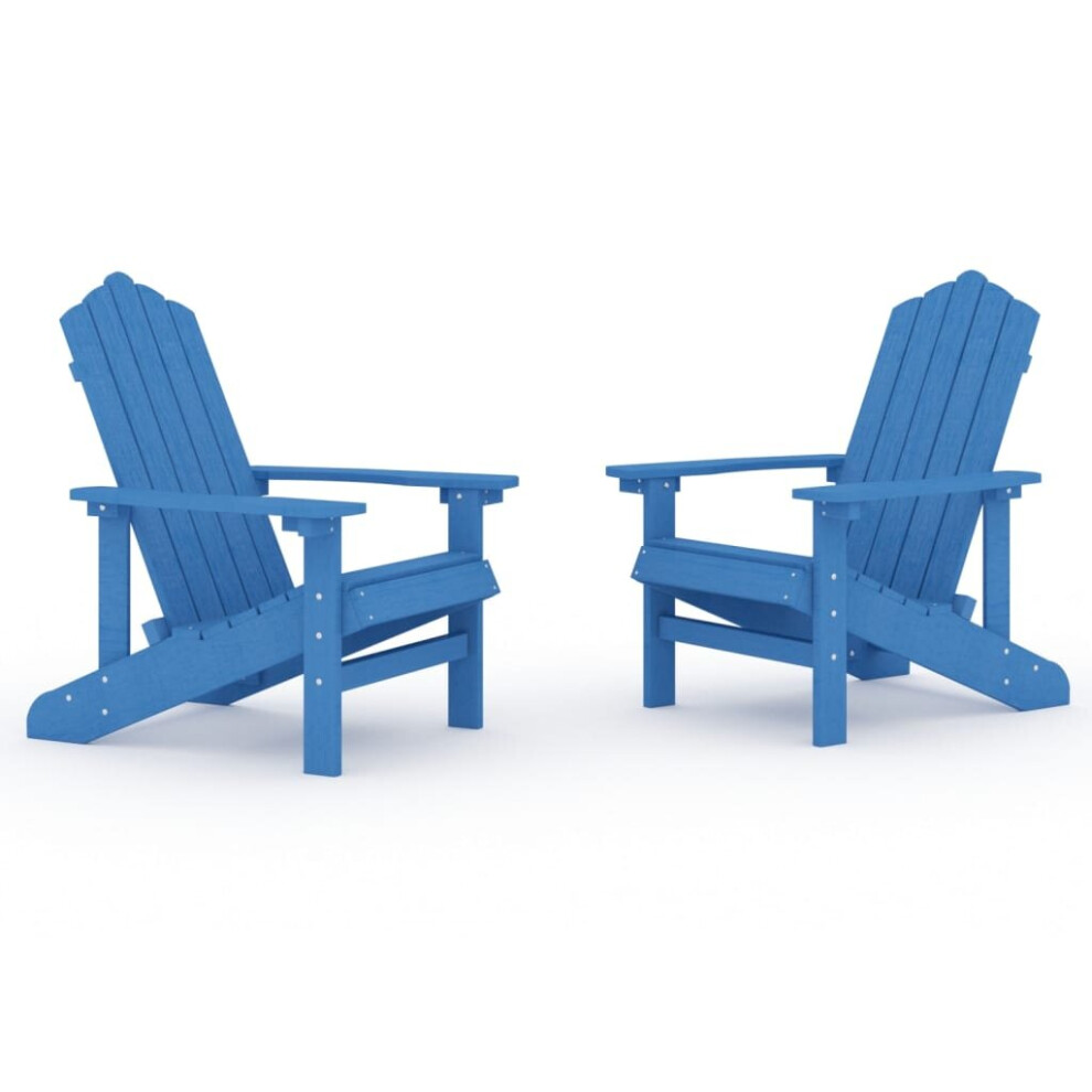 (aqua blue) vidaXL Garden Adirondack Chair HDPE Patio Seat Furniture Multi Colours/Models