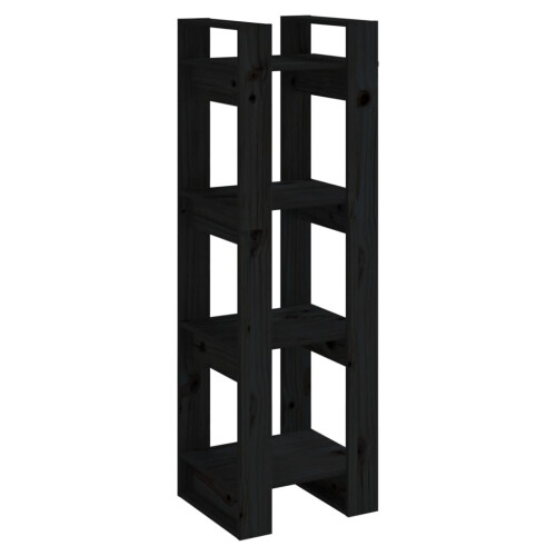 VidaXL (black) vidaXL Solid Wood Pine Book Cabinet/Room Divider Storage Shelf Multi Colours