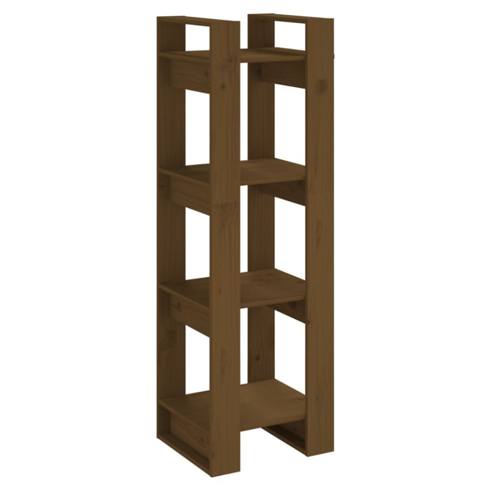 vidaXL Solid Wood Bookcase 3 Shelf Honey Brown - Image 3