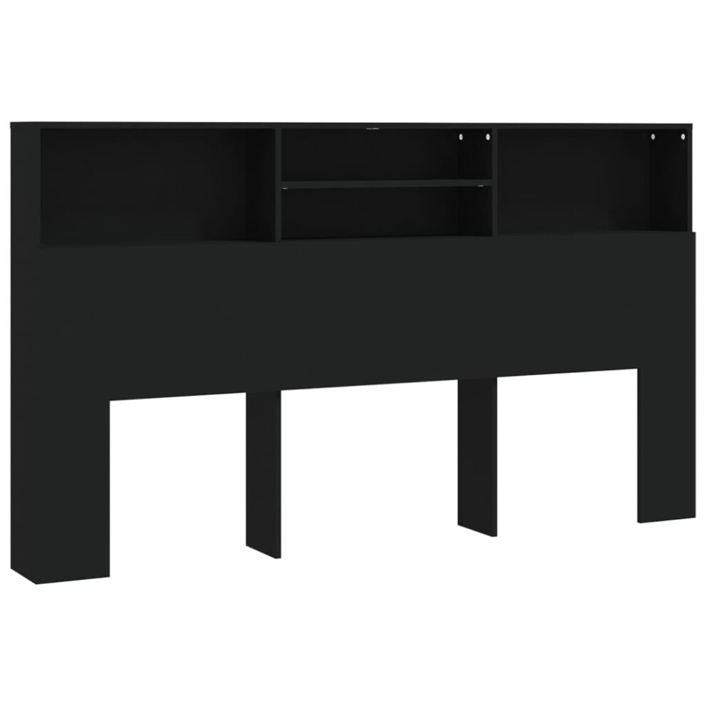 Vidaxl (Black) Headboard Cabinet Bedroom Bookcase Headboard Furniture Multi Colours