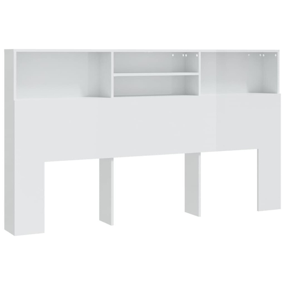 (high gloss white) vidaXL Headboard Cabinet Bedroom Home Bookcase Bed Headboard Multi Colours