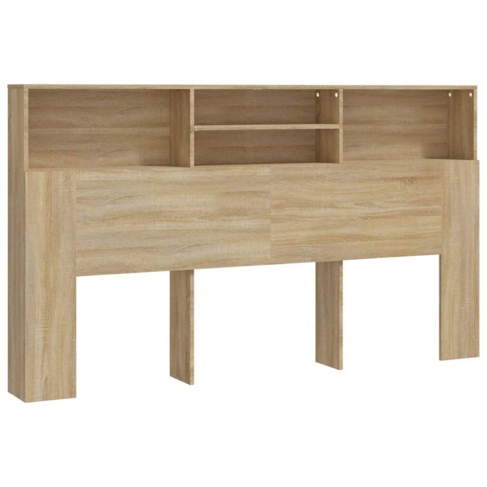 Vidaxl (Sonoma Oak) Headboard Cabinet Bedroom Bookcase Headboard Furniture Multi Colours