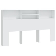 (white) vidaXL Headboard Cabinet Bedroom Bookcase Headboard Furniture Multi Colours
