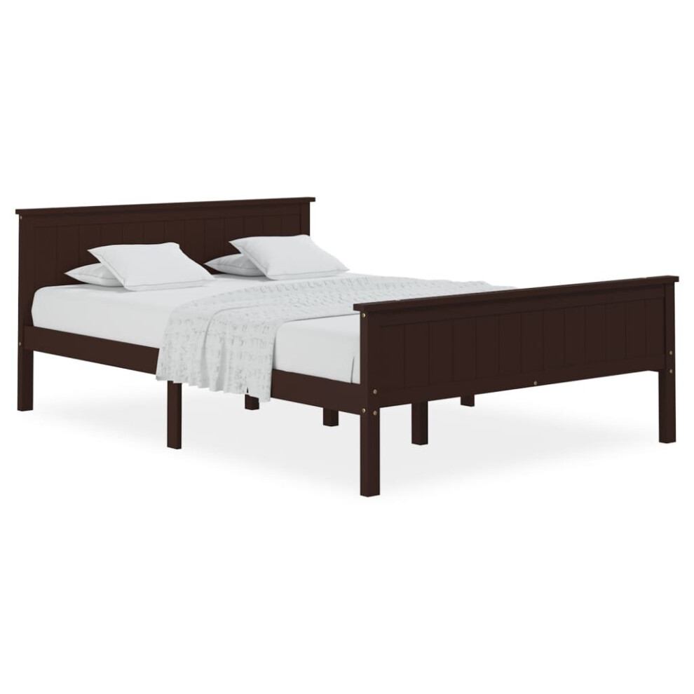 (dark brown, 120 x 200 cm) vidaXL Solid Wood Pine Bed Frame Wooden Bedstead Base Multi Sizes/Colours