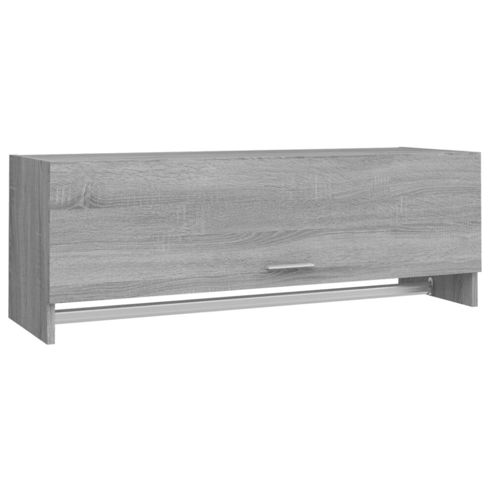 Vidaxl (Grey Sonoma) Wardrobe Engineered Wood Cabinet Hanger Clothes Organiser Multi Colours