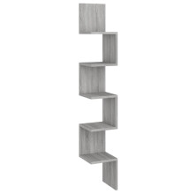 (grey sonoma) vidaXL Wall Corner Shelf Wall Rack Wall-mounted Storage Shelf Engineered Wood