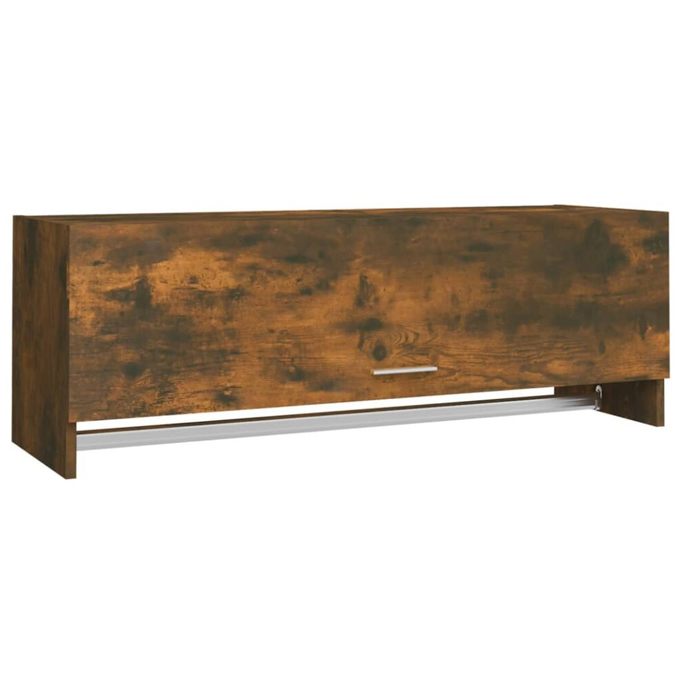 Vidaxl (Smoked Oak) Wardrobe Engineered Wood Cabinet Hanger Clothes Organiser Multi Colours