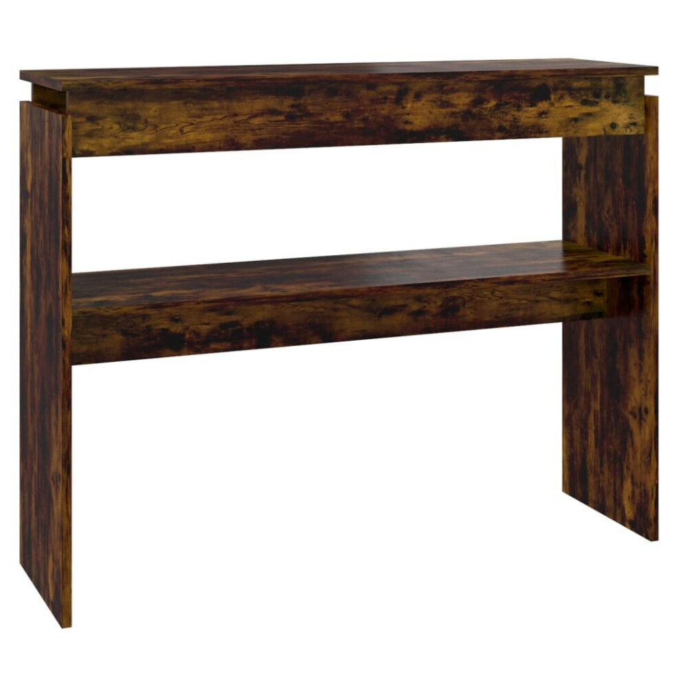 Vidaxl (Smoked Oak) Console Table Hallway Accent Couch Table End Side Table Engineered Wood Brown