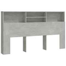 (concrete grey) vidaXL Headboard Cabinet Bedroom Bookcase Headboard Furniture Multi Colours