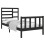 VidaXL (black, 75 x 190 cm) vidaXL Bed Frame Bed Base Bedstead Bedroom Mattress Foundation Solid Wood 3
