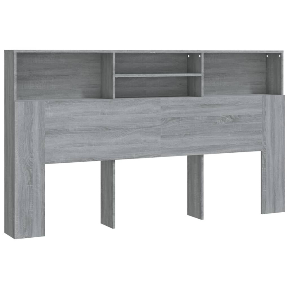 Vidaxl (Grey Sonoma) Headboard Cabinet Bedroom Bookcase Headboard Furniture Multi Colours