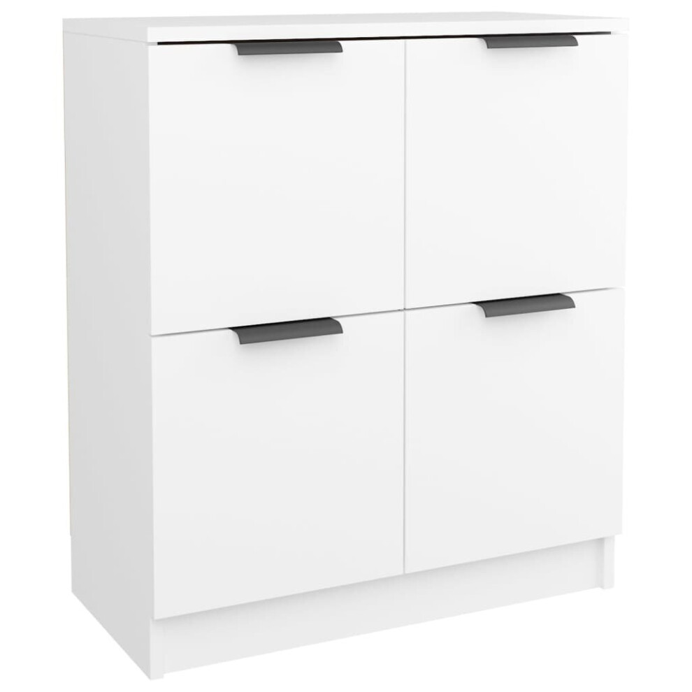 Vidaxl (White) Sideboard Console Cabinet Storage Cupboard Highboard Engineered Wood White