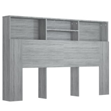 (grey sonoma) vidaXL Headboard Cabinet Bedroom Bookcase Headboard Furniture Multi Colours