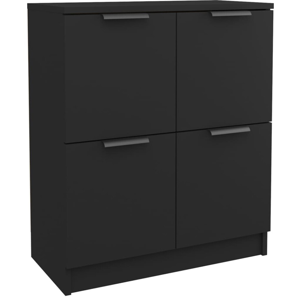 (black) vidaXL Sideboard Engineered Wood Cupboard Indoor Storage Cabinet Multi Colours