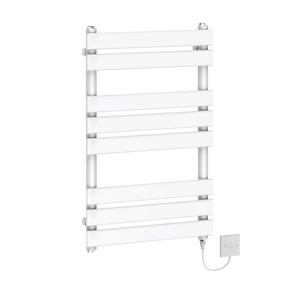 (800x500mm - 500W) WarmeHaus Electric Flat Panel Heated Towel Rail White