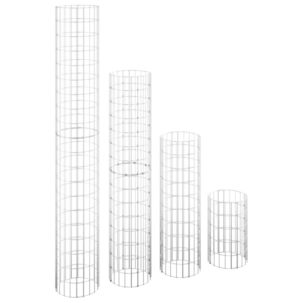 Vidaxl (? 30 X 50/100/150/200 Cm (4 Pcs)) 4X Circular Gabion Raised Beds Planter Basket Flower Pot Multi Sizes