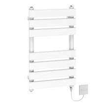 (650x400mm - 300W) WarmeHaus Electric Flat Panel Heated Towel Rail White