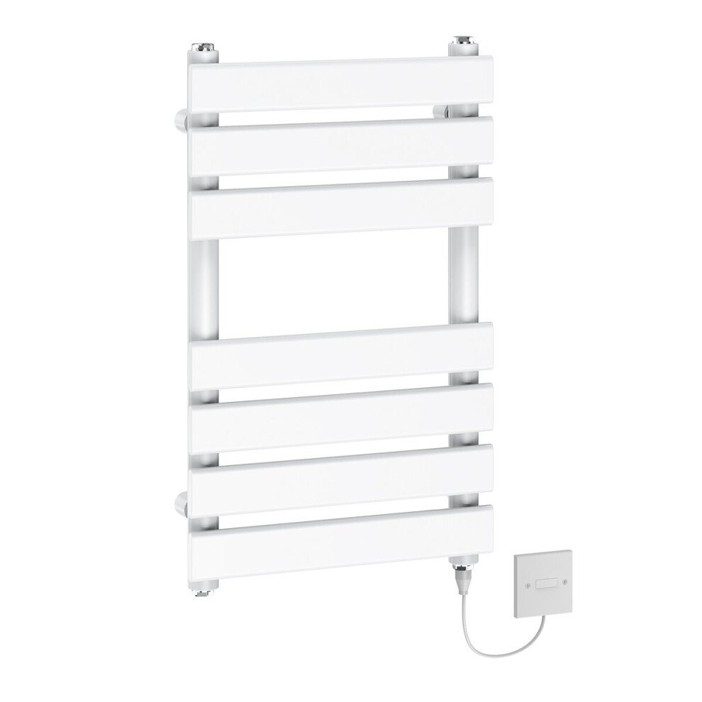 (650x400mm - 300W) WarmeHaus Electric Flat Panel Heated Towel Rail White