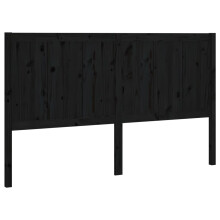 (black, 205.5 x 4 x 100 cm) vidaXL Bed Headboard Home Bedroom Decorative Bed Header Panel Solid Wood Pine