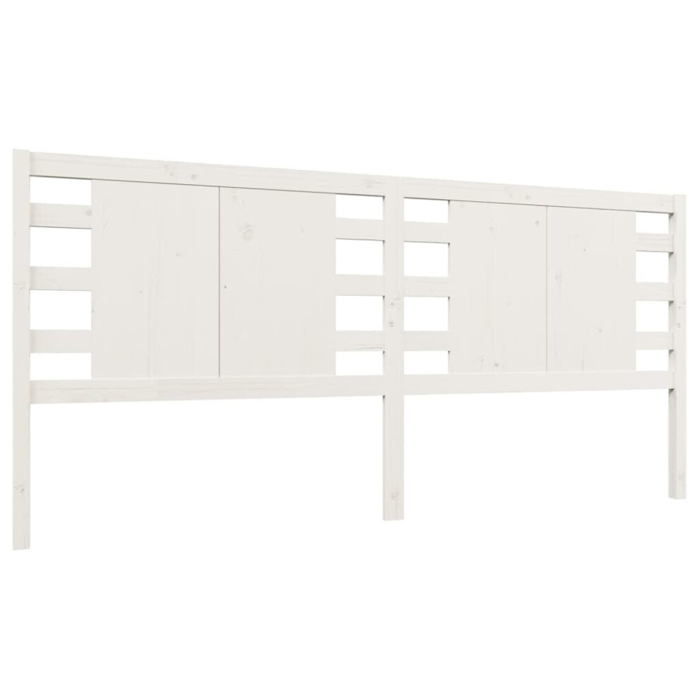 (white, 206 x 4 x 100 cm) vidaXL Solid Wood Pine Headboard Wooden Bedroom Bed Header Multi Colours/Sizes