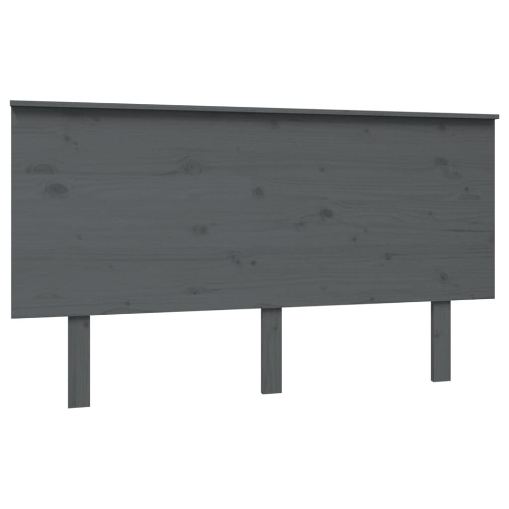 Vidaxl (Grey, 144 X 6 X 82.5 Cm) Bed Headboard Home Bedroom Decorative Bed Header Panel Solid Wood Pine