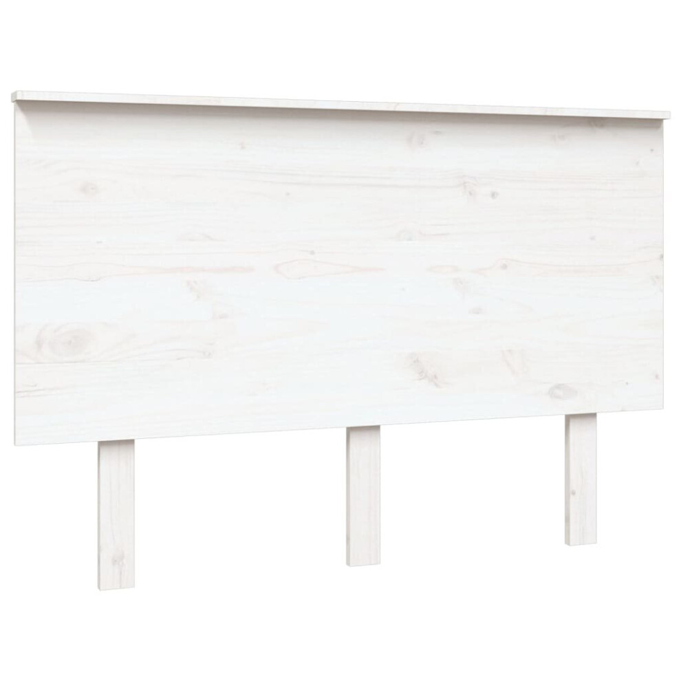 Vidaxl (White, 124 X 6 X 82.5 Cm) Bed Headboard Home Bedroom Decorative Bed Header Panel Solid Wood Pine
