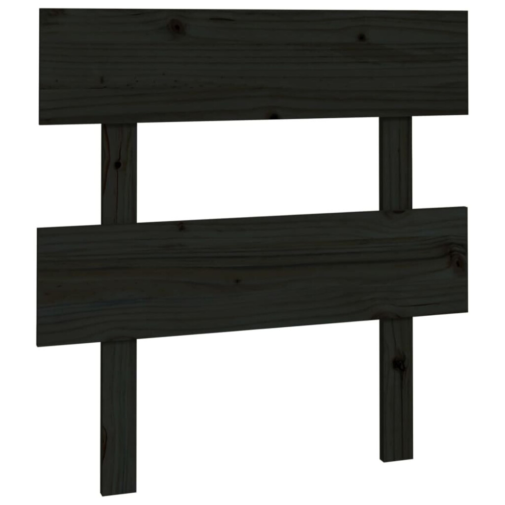Vidaxl (Black, 93.5 X 3 X 81 Cm) Solid Wood Pine Bed Headboard Wooden Bed Header Multi Colours/Sizes
