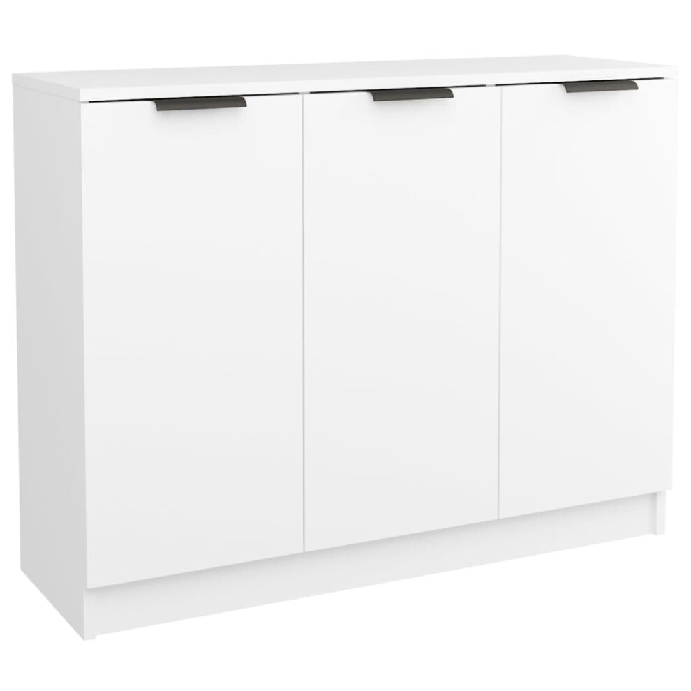 (white) vidaXL Sideboard Engineered Wood Cupboard Home Storage Cabinet Multi Colours