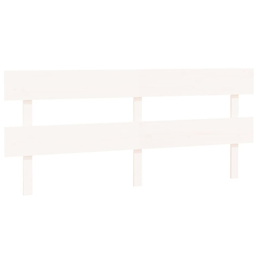 Vidaxl (White, 204 X 3 X 81 Cm) Solid Wood Pine Bed Headboard Wooden Bed Header Multi Colours/Sizes