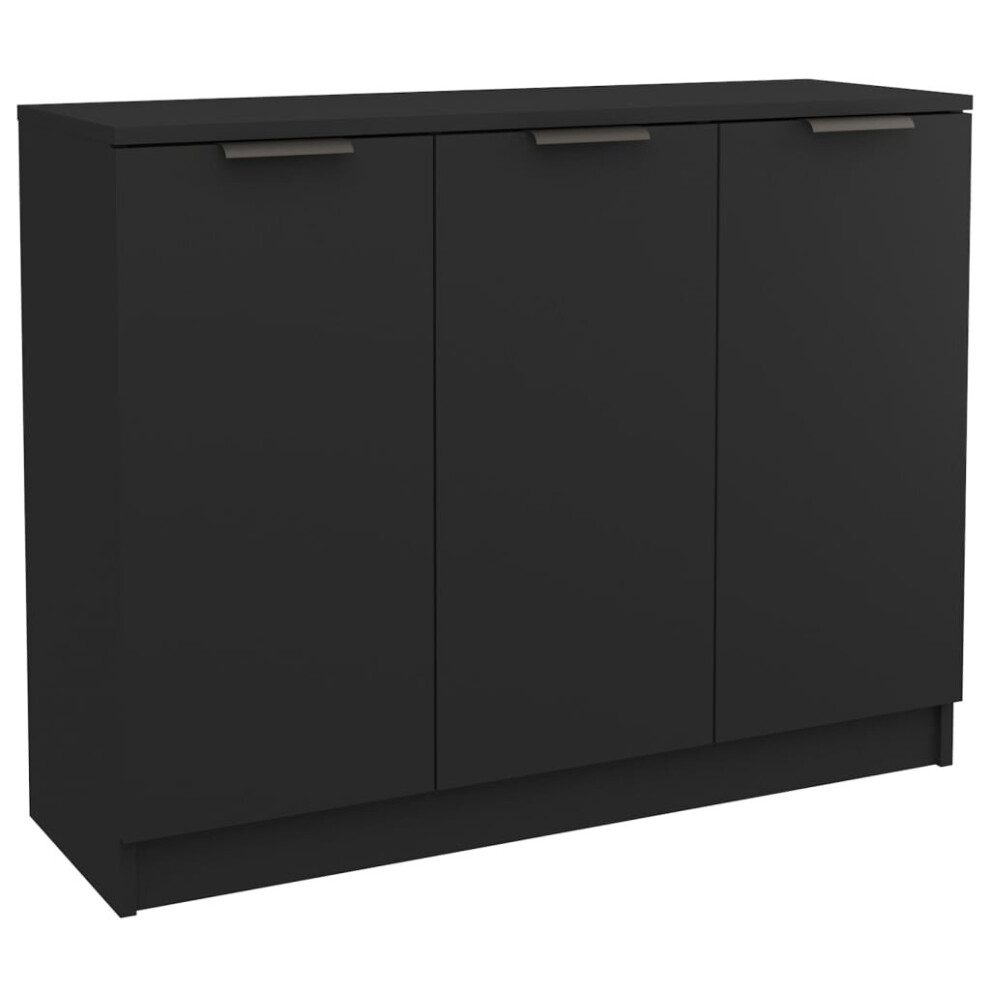 (black) vidaXL Sideboard Engineered Wood Cupboard Home Storage Cabinet Multi Colours