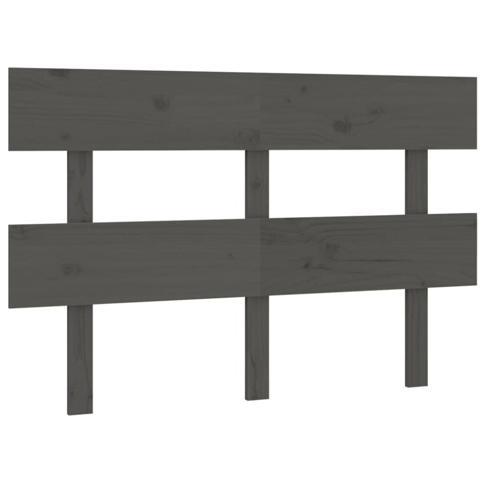 Vidaxl (Grey, 138 X 3 X 81 Cm) Solid Wood Pine Bed Headboard Wooden Bed Header Multi Colours/Sizes