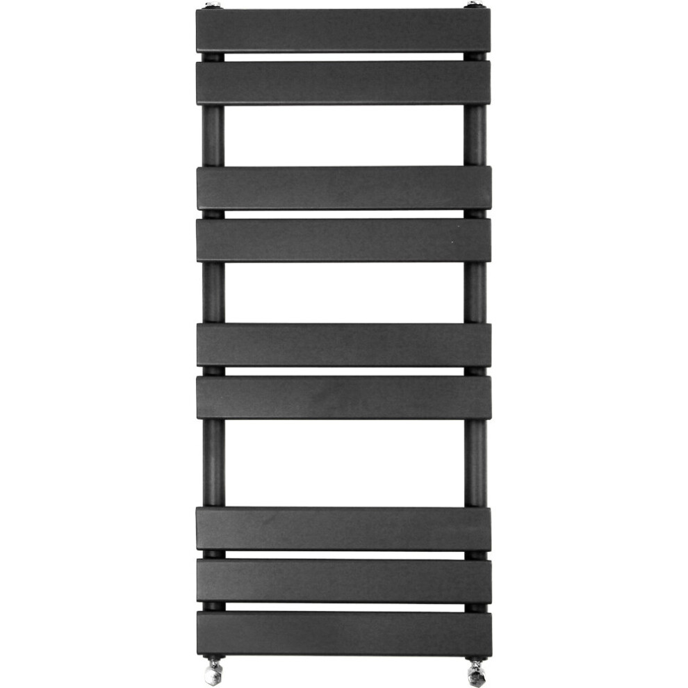 (1000x450mm) WarmeHaus Flat Panel Anthracite Bathroom Heated Towel Rail Ladder Radiator Warmer