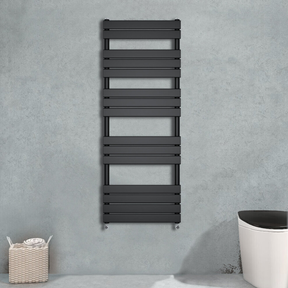 Warmehaus (1600X450mm) Flat Panel Bathroom Heated Towel Rail Ladder Radiator Warmer Anthracite